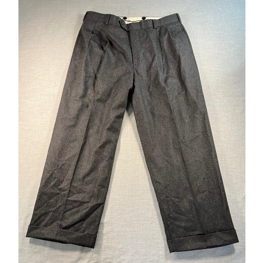 Brooks Brothers Madison Trousers 38 Mens Charcoal Wool Vitale Barberis Canonico